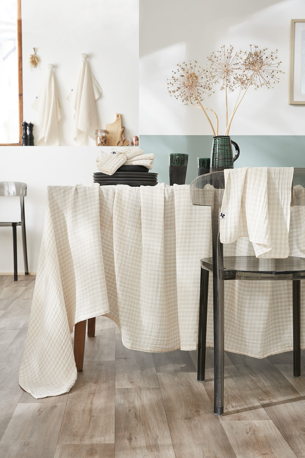 Vickie - Nappe Rectangle - Gaze De Coton - Pampa