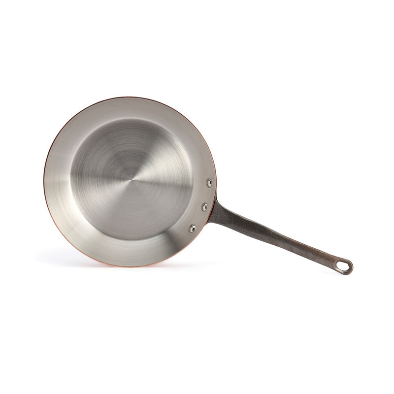 Poêle À Frire Cuivre - Inox Queue Fonte - Ø32cm - Inox