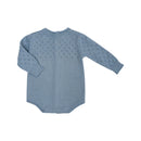 Barboteuse Felix Tricot Bleu Chiné 100% Laine - Bébé