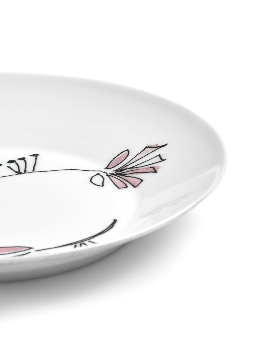 Midnight Flowers - Lot De 2 Assiettes Creuses - L - Porcelaine Bone China - Fiore Rosa