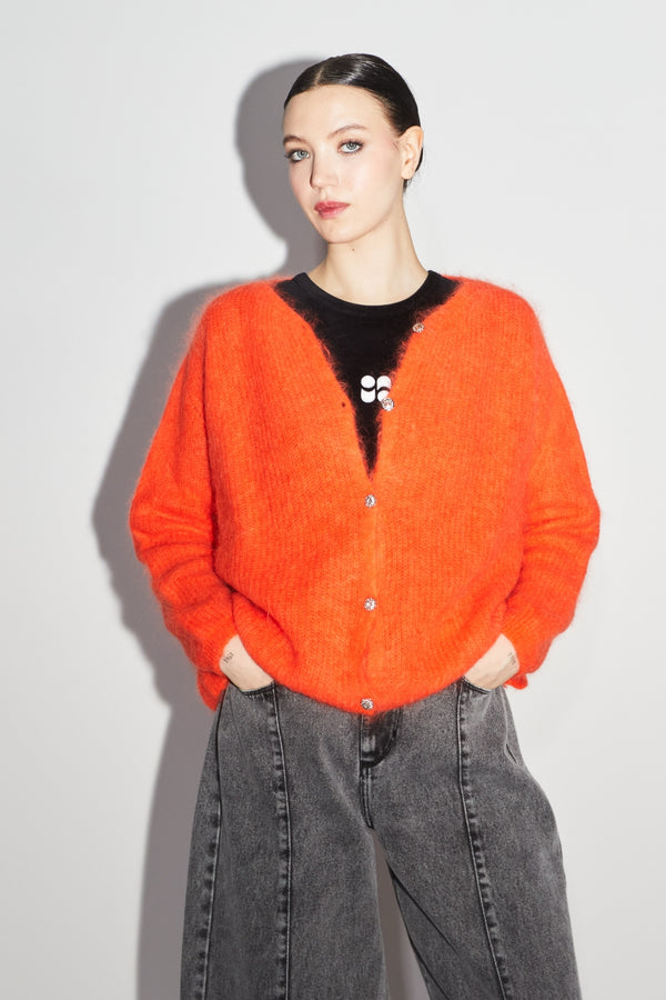 The Angelo Orange Cardigan