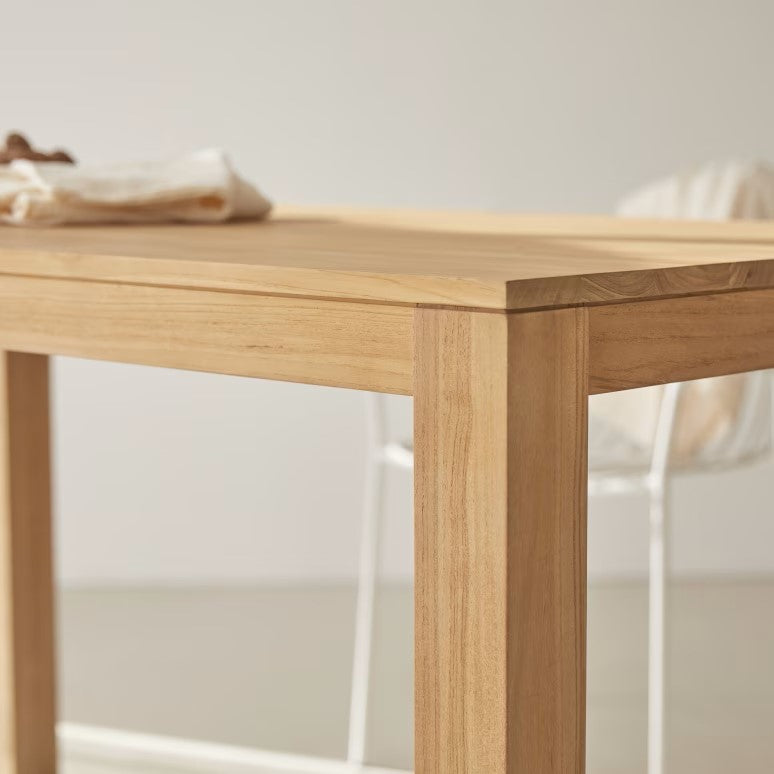 Mesa rectangular de teca maciza Eden 4-6 Pers - Natural