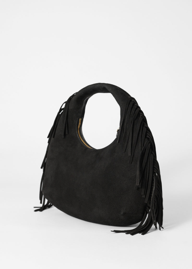 Bag S Small Adelice Fringed - Black - Women