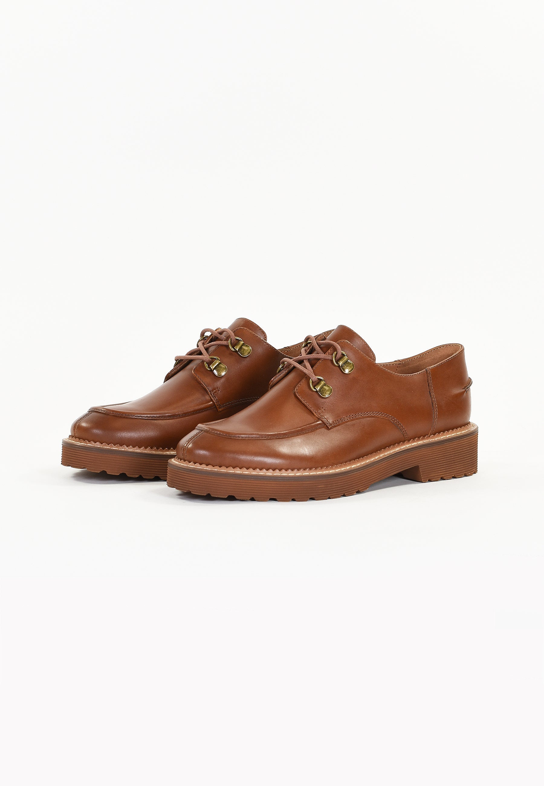 Coreo Derby Shoes - Cognac