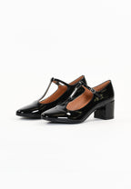 Linaria Court Shoes - Black Patent