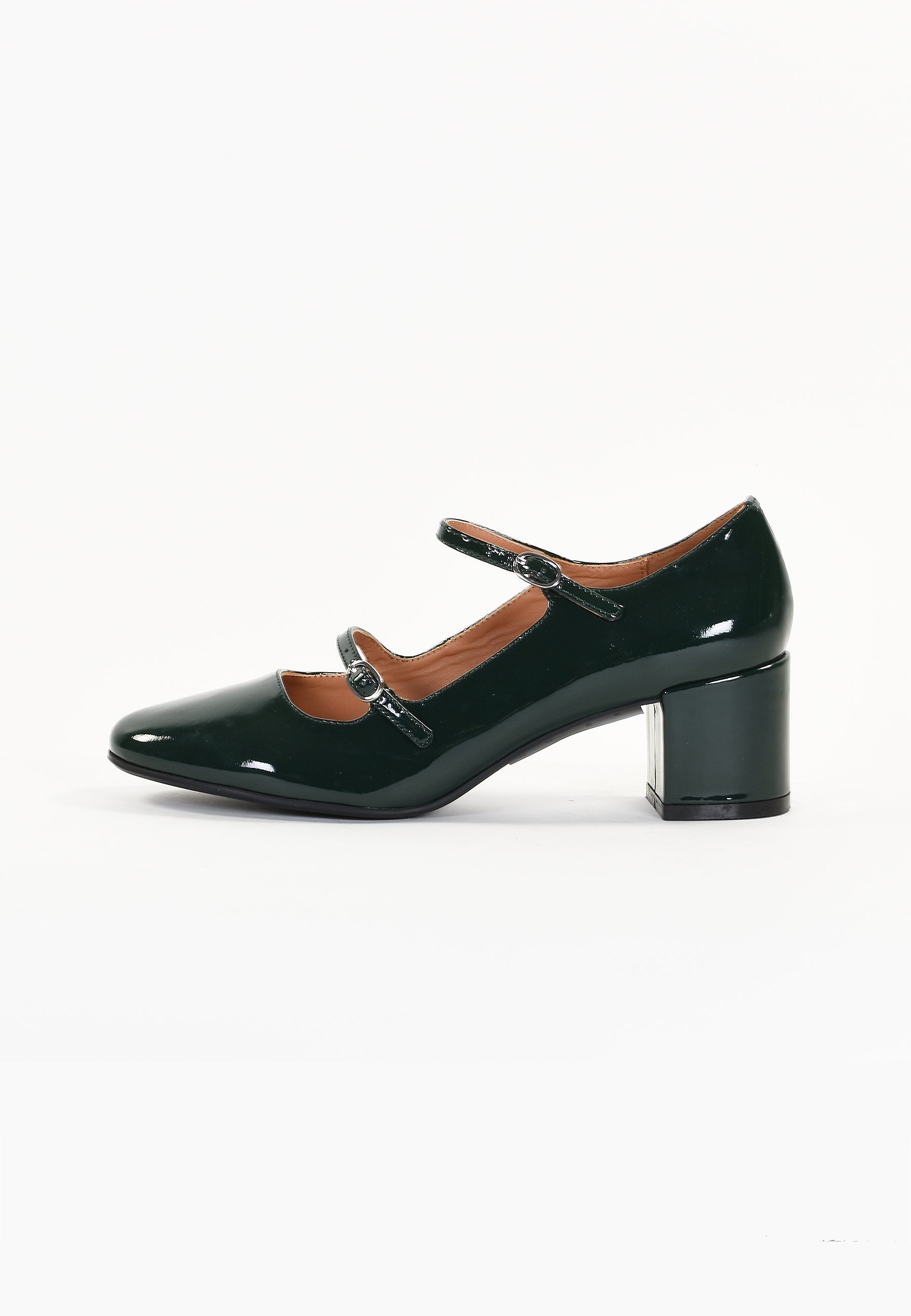 Pivoine Court Shoes - Patent Green
