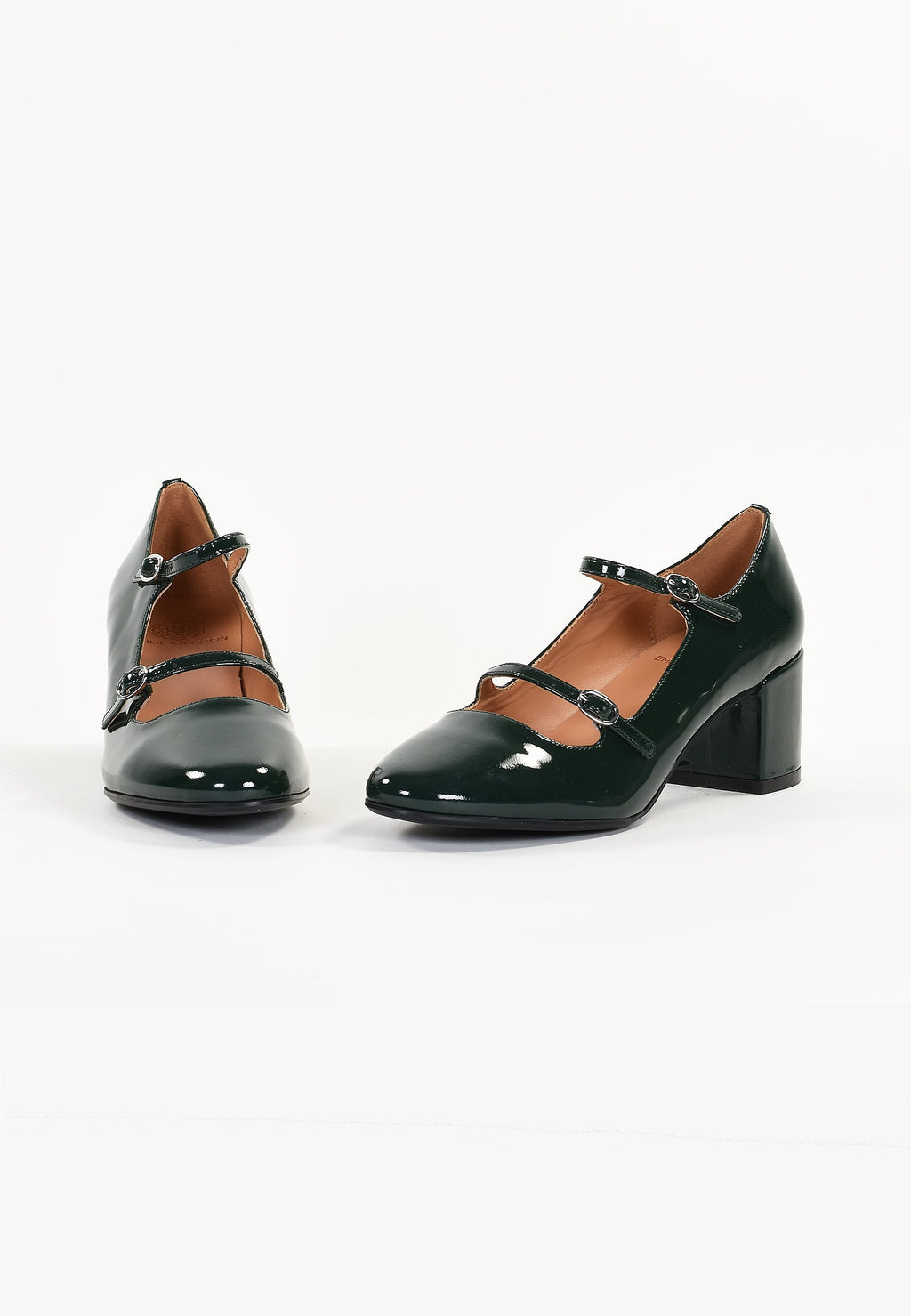 Pivoine Court Shoes - Patent Green