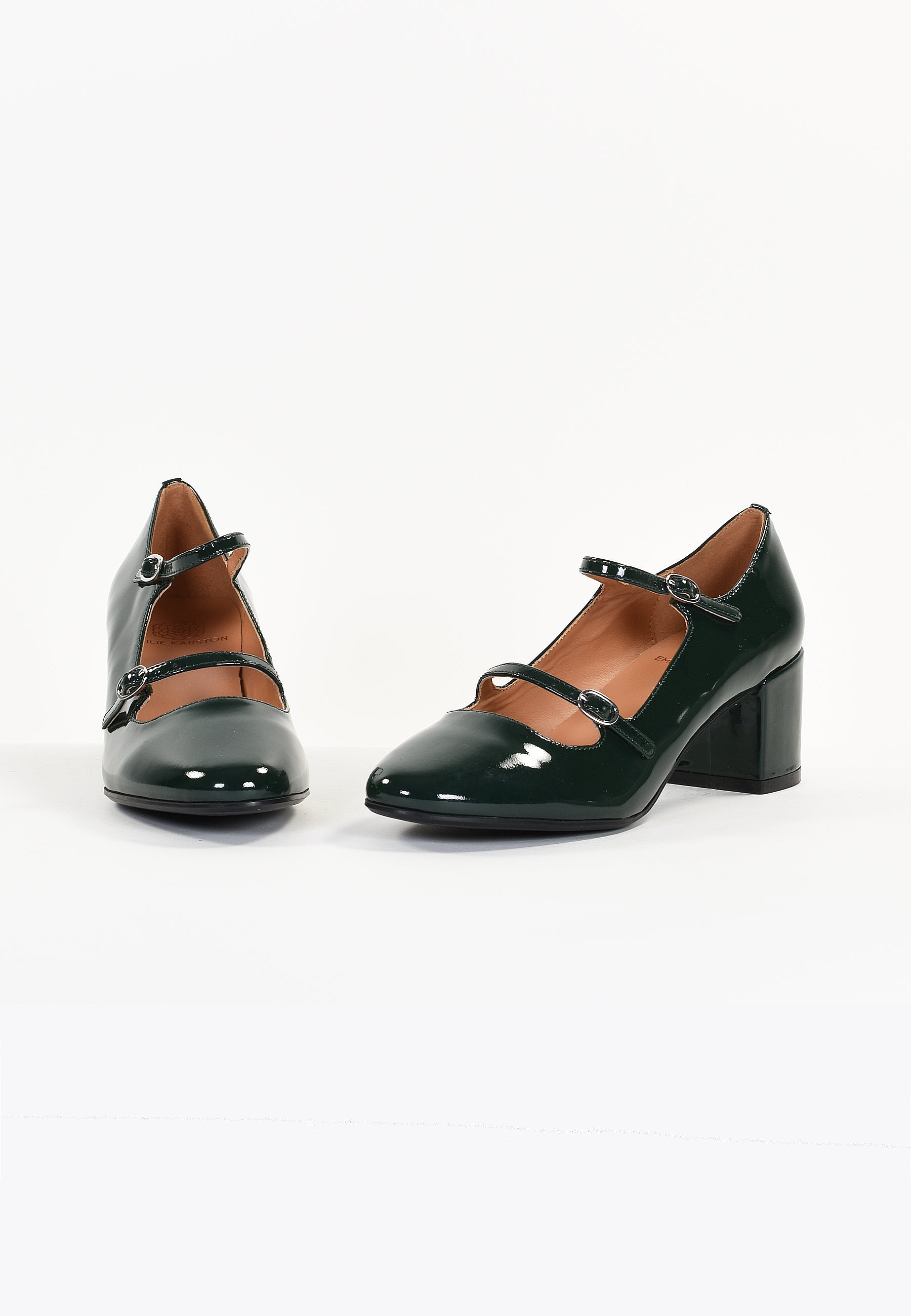 Pivoine Court Shoes - Patent Green