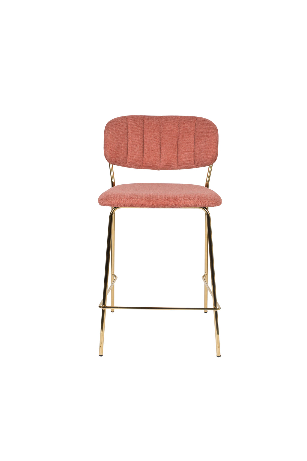 Jolien - Bar & Counter Stool - Fabric - Gold/Pink