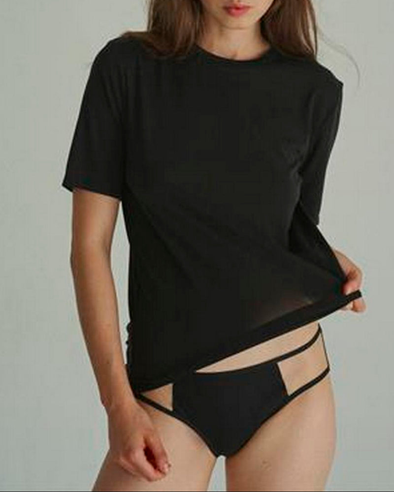 Tshirt Log Out - Black