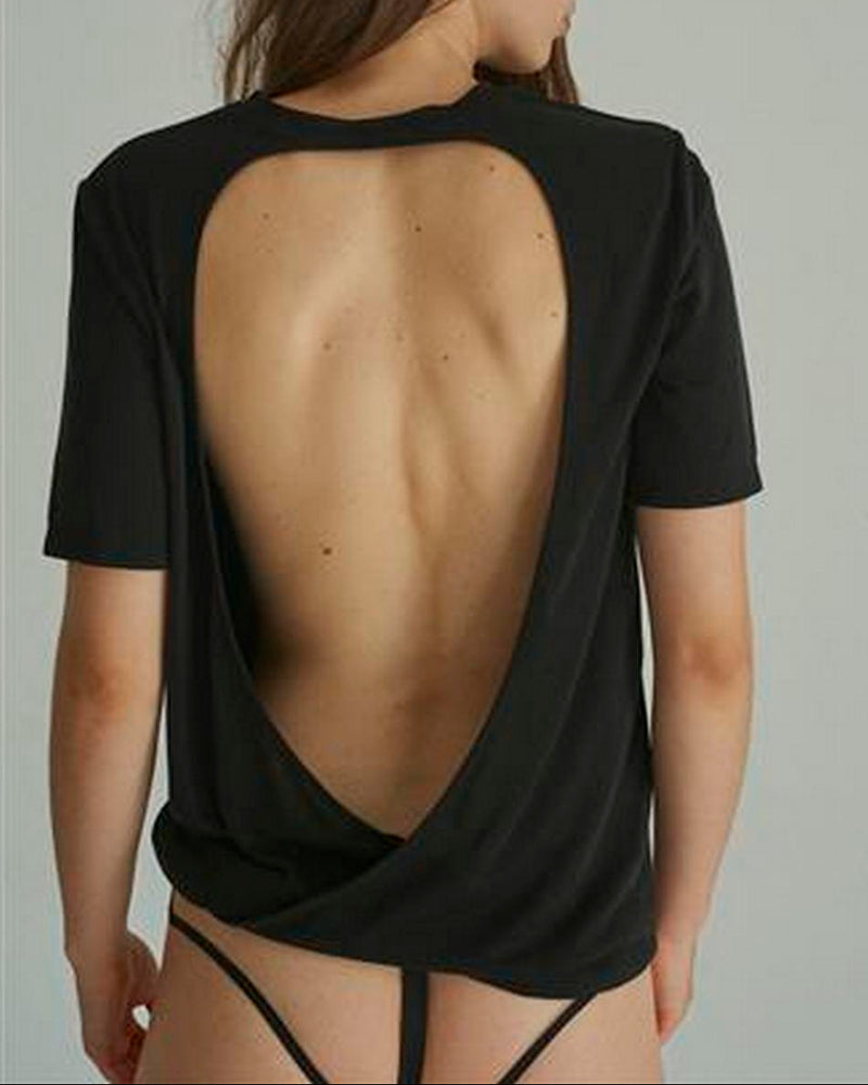 Tshirt Log Out - Black