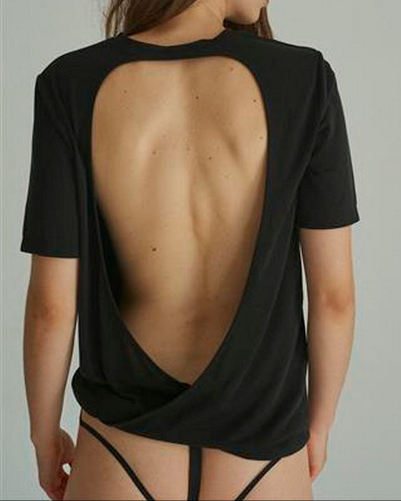 Tshirt Log Out - Black