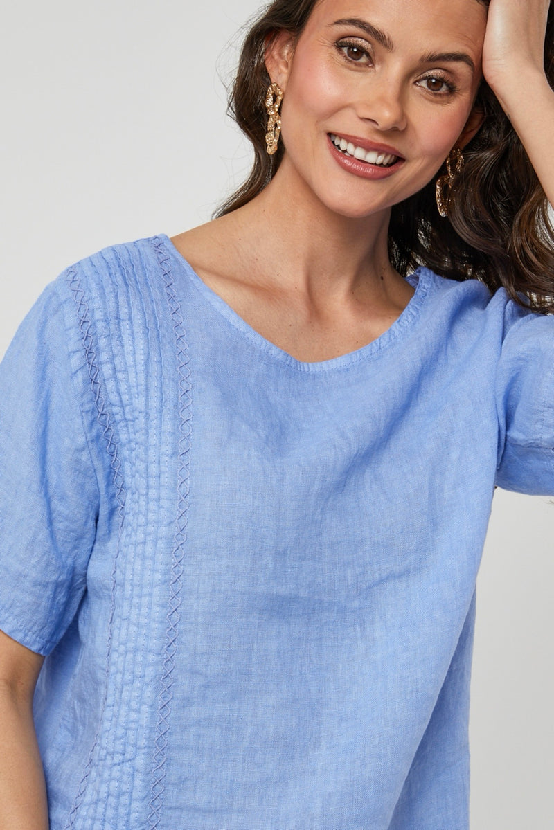 Autour Du Lin - Tunique - Indigo - Femme