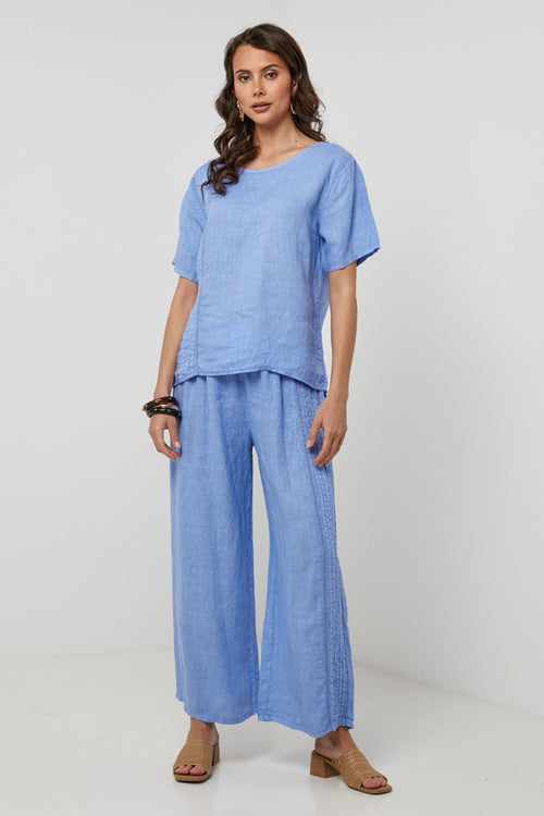 Autour Du Lin - Tunique - Indigo - Femme