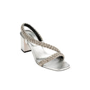 Ronda Silver Asymmetric Sandal