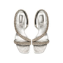 Ronda Silver Asymmetric Sandal