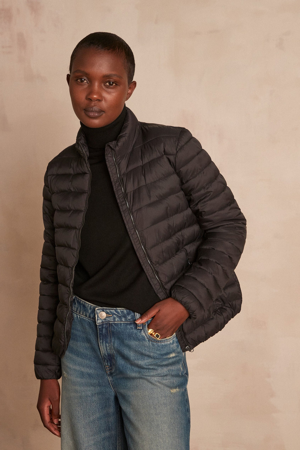 Olivia Puffer Jacket - Black