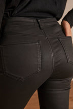 Suzy Coated Trousers - Black
