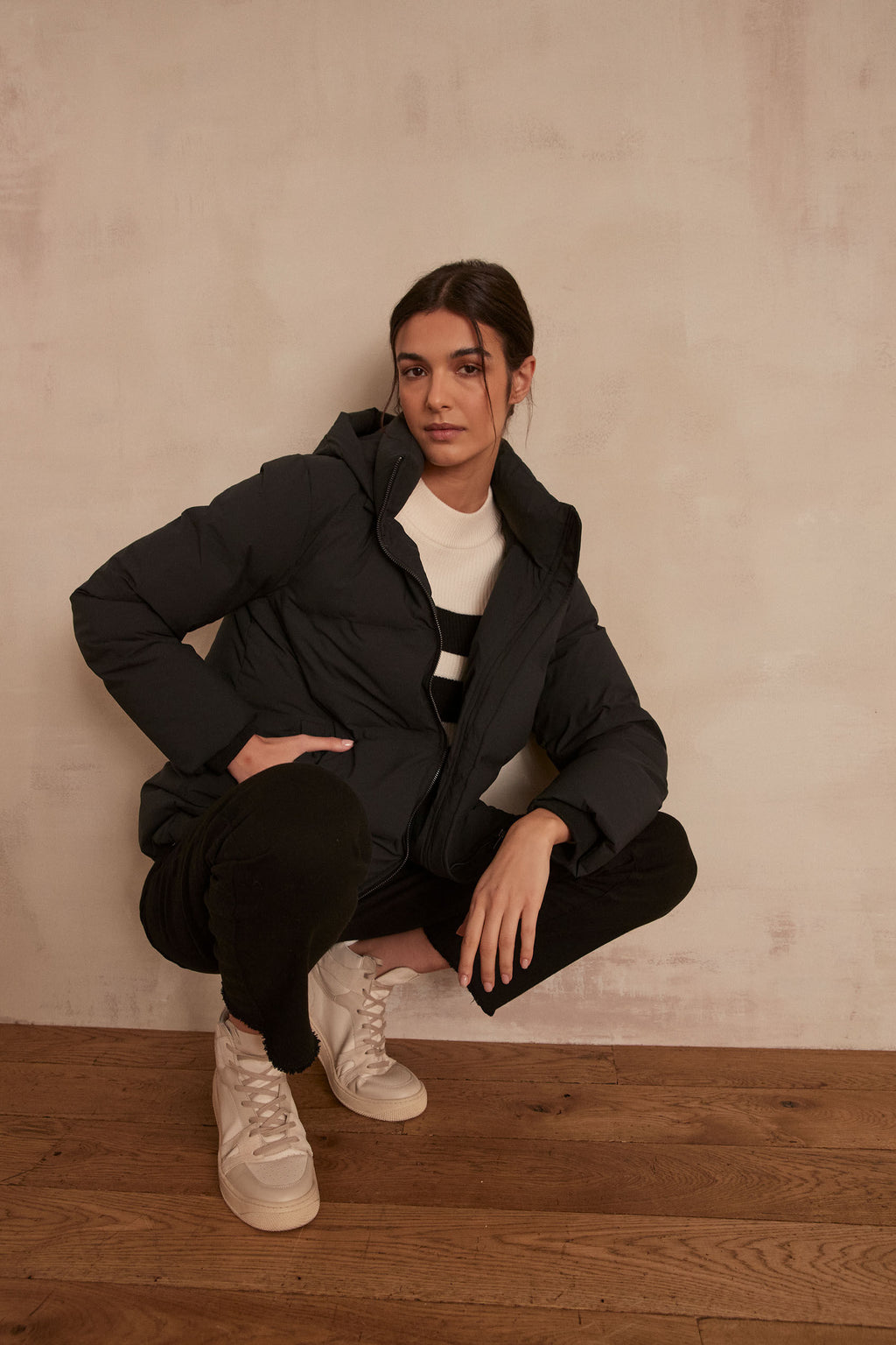 Mina Puffer Jacket - Black