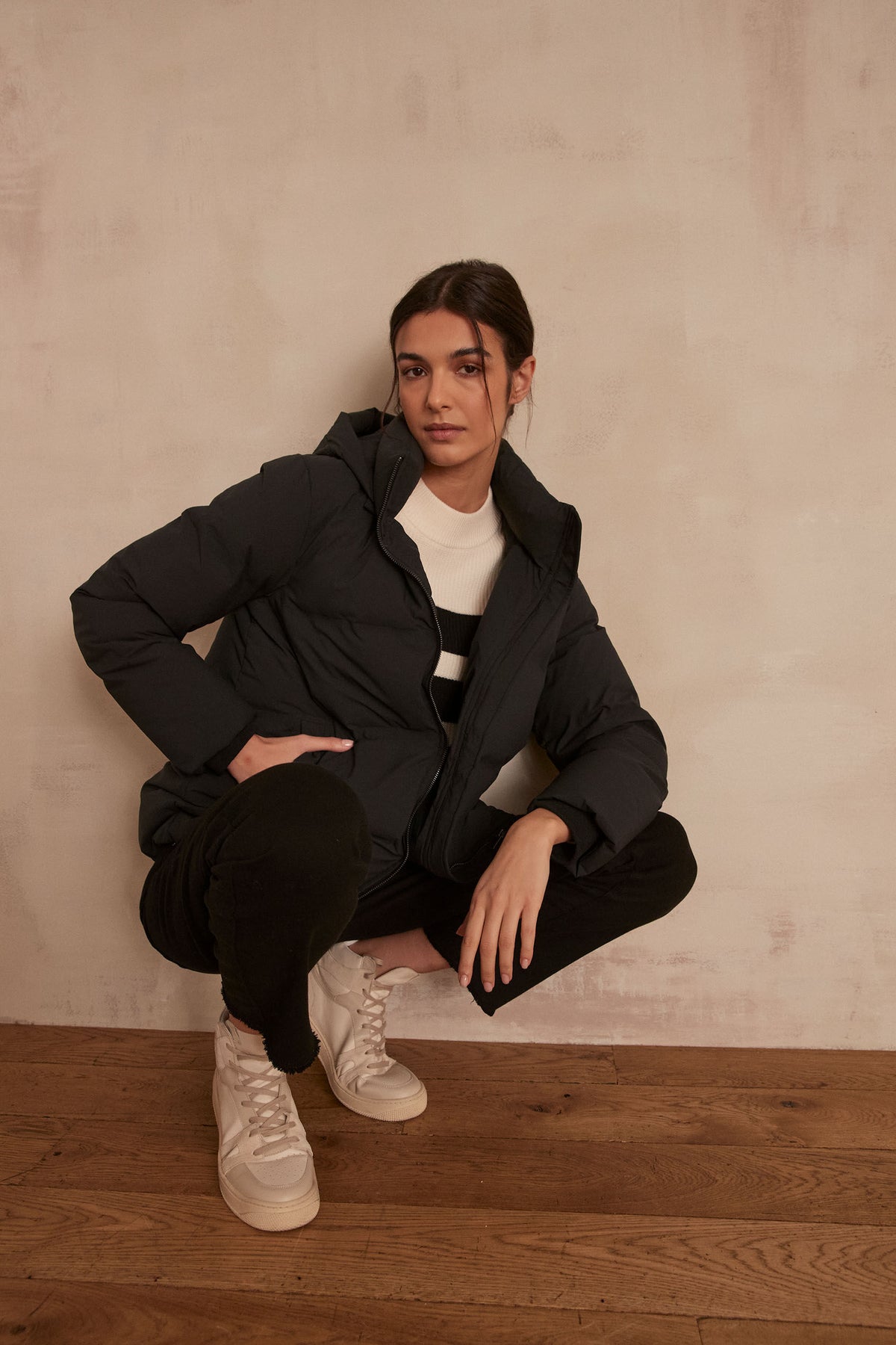 Mina Puffer Jacket - Black