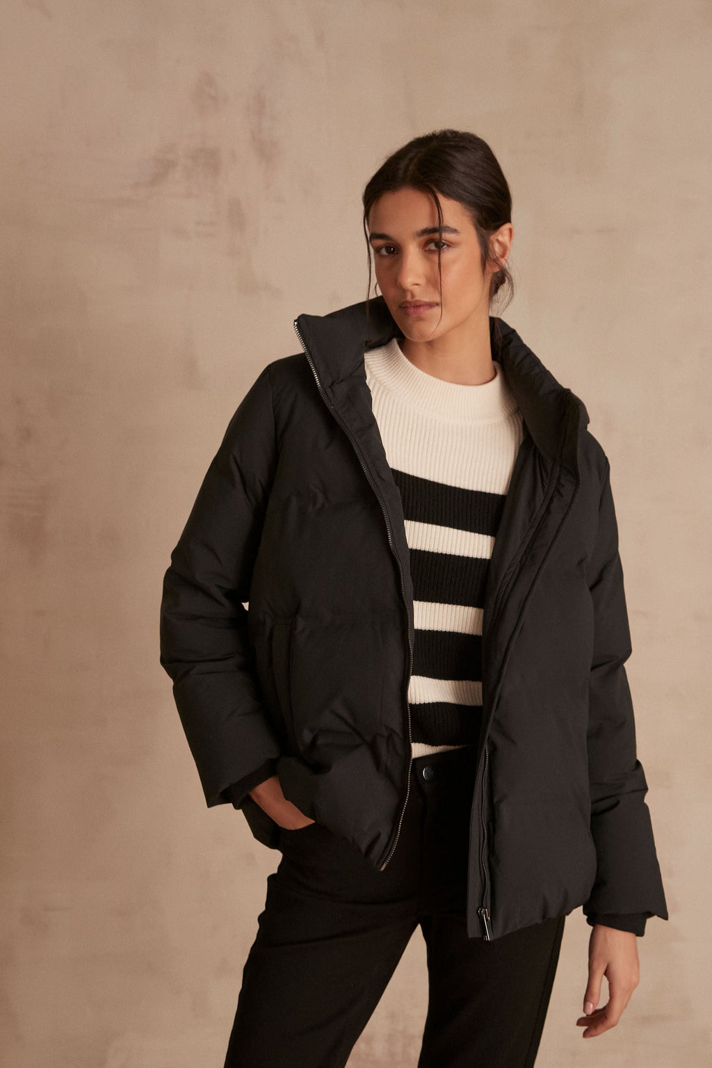 Mina Puffer Jacket - Black