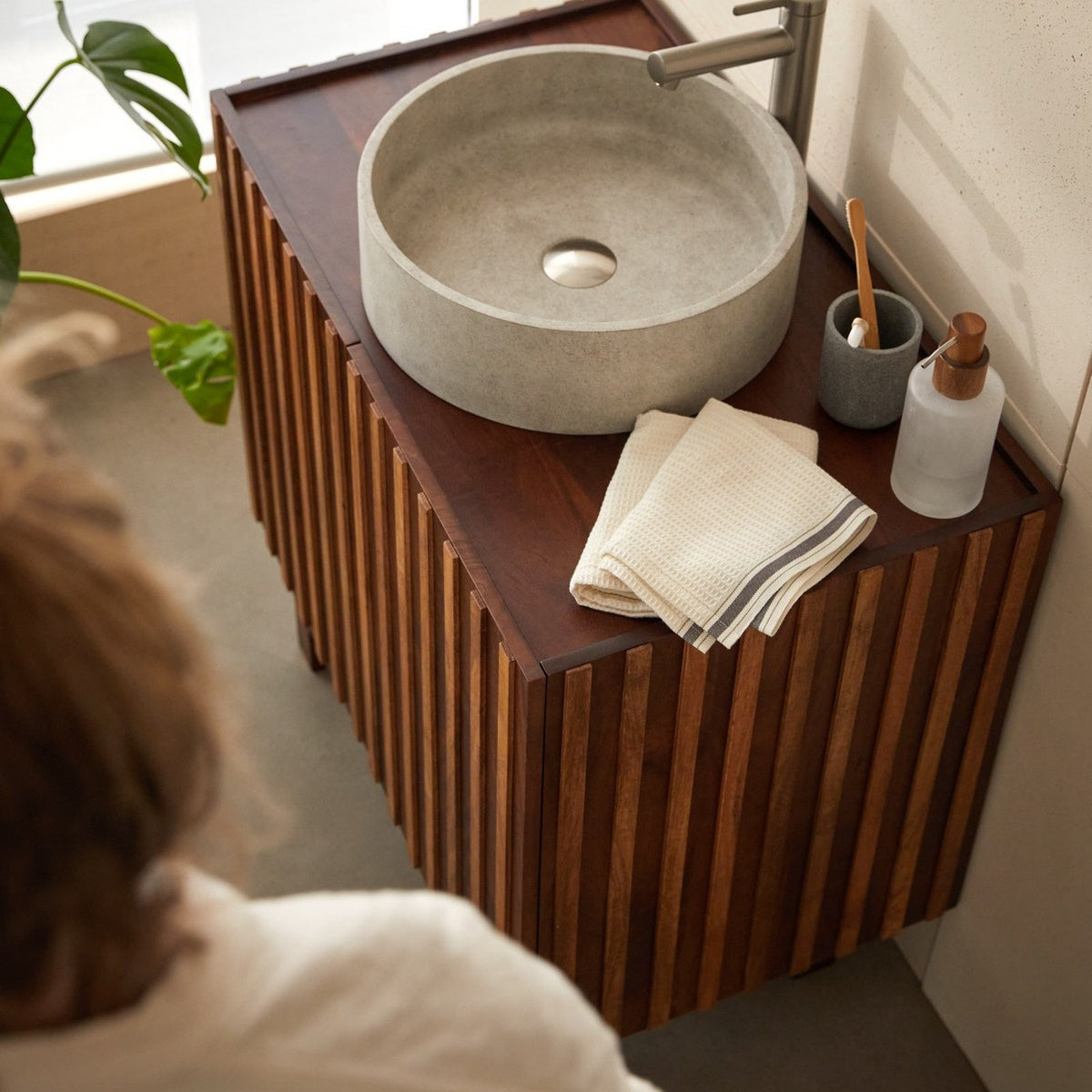 Milo - Meuble De Salle De Bain - Manguier - Marron Foncé