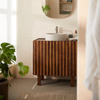 Milo - Meuble De Salle De Bain - Manguier - Marron Foncé
