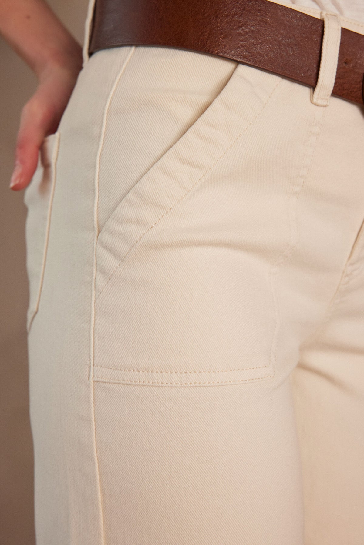 Selyna Overdyed Trousers - Cream