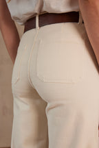 Selyna Overdyed Trousers - Cream