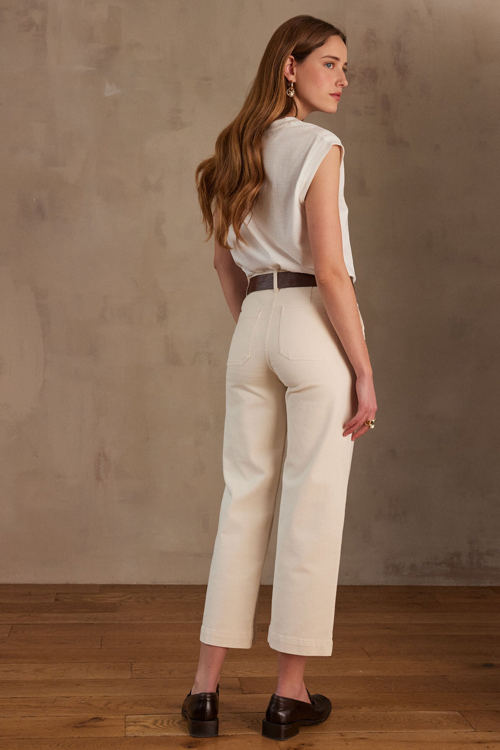 Selyna Overdyed Trousers - Cream