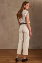 Selyna Overdyed Trousers - Cream