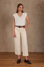 Selyna Overdyed Trousers - Cream