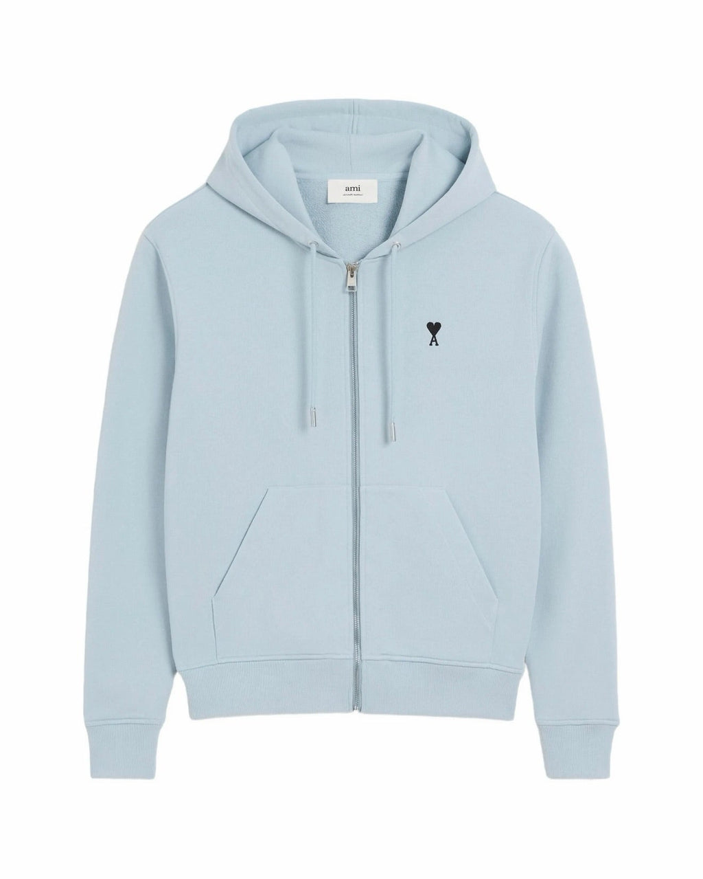 Ami Paris - Ami De Coeur Zipped Hoodie – Sky