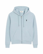 Ami Paris - Ami De Coeur Zipped Hoodie – Sky