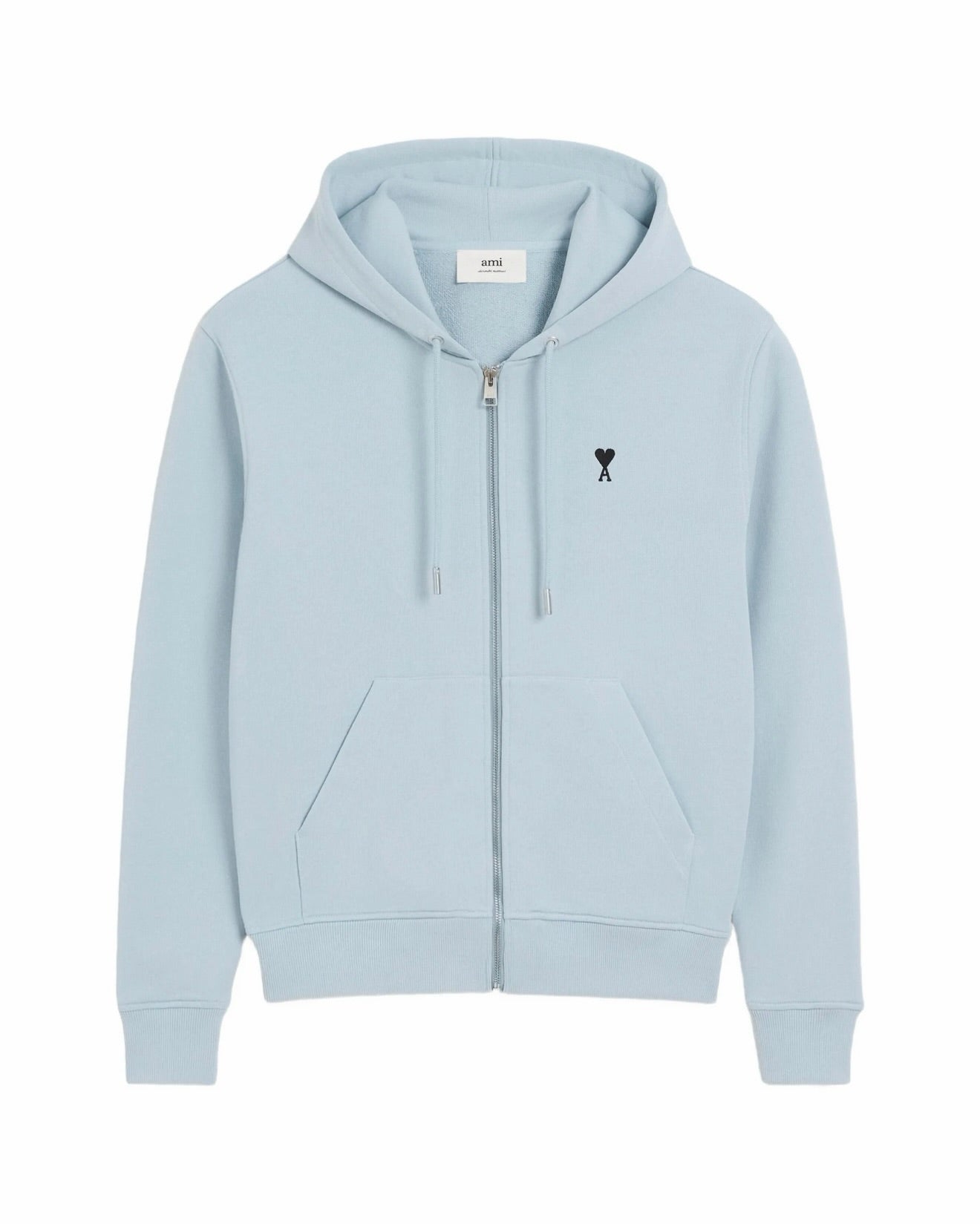 Ami Paris - Ami De Coeur Zipped Hoodie – Sky