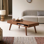 Niels - Table Basse - Acacia - Marron Foncé