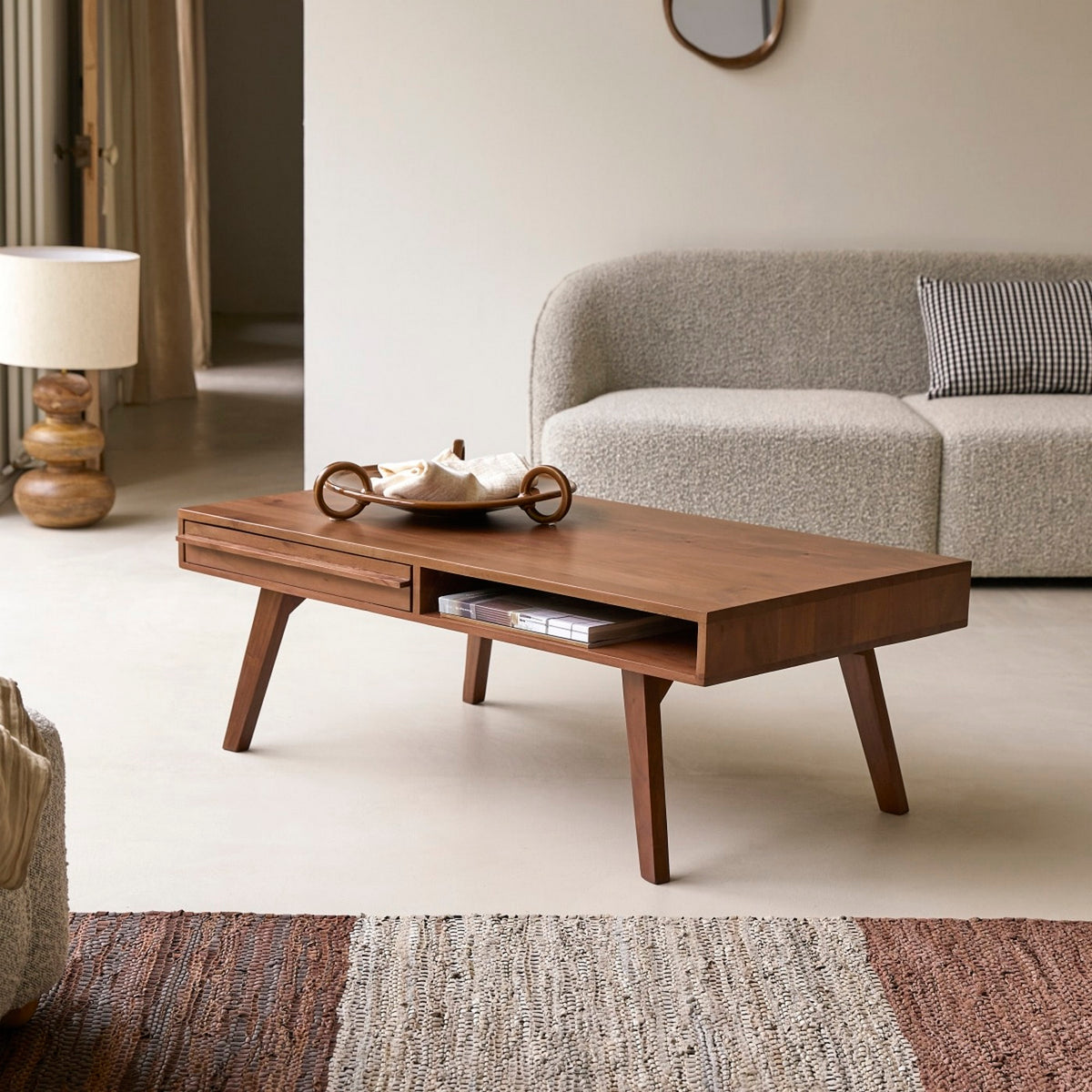 Niels - Table Basse - Acacia - Marron Foncé