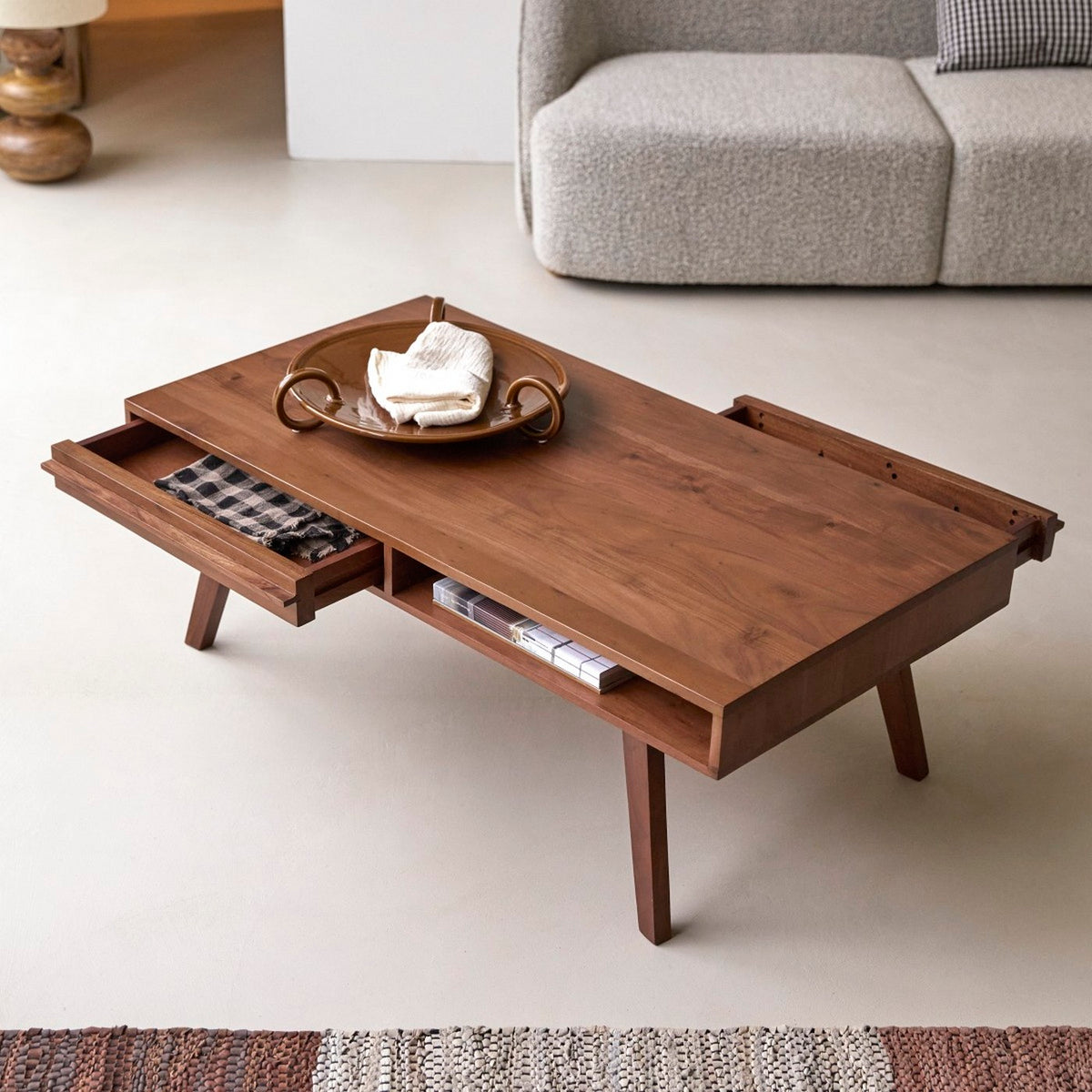 Niels - Table Basse - Acacia - Marron Foncé