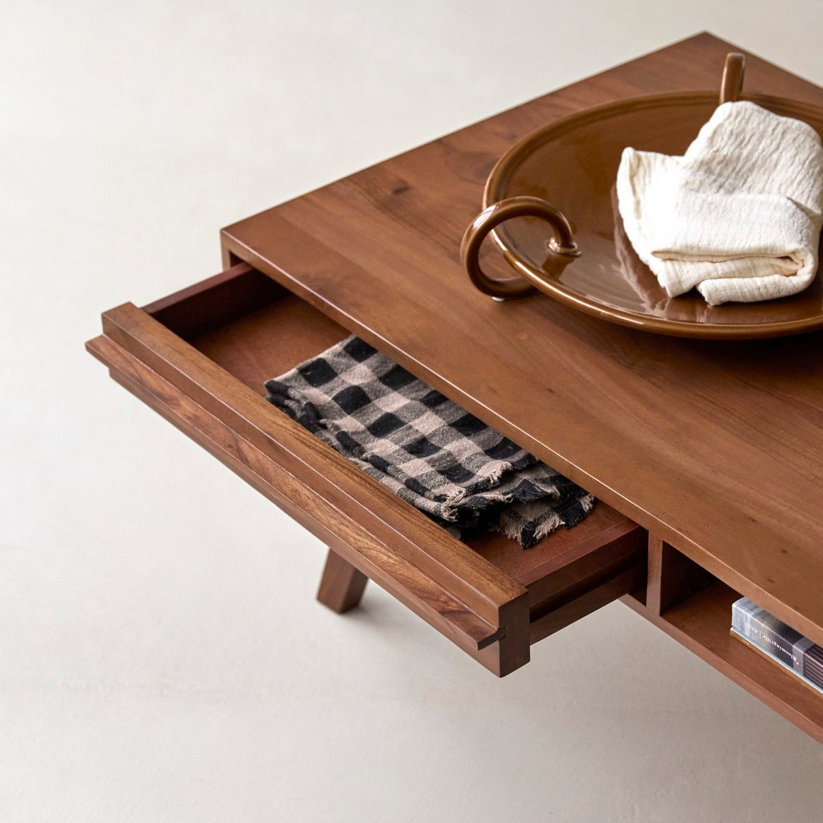 Niels - Table Basse - Acacia - Marron Foncé