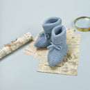 Eugène Tricot Mottled Blue 100% Wool Slippers - Baby