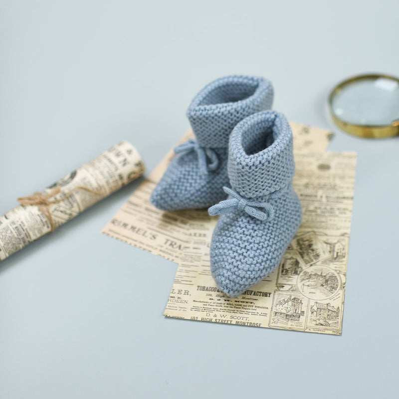 Chaussons Eugène Tricot Bleu Chiné 100% Laine - Bébé