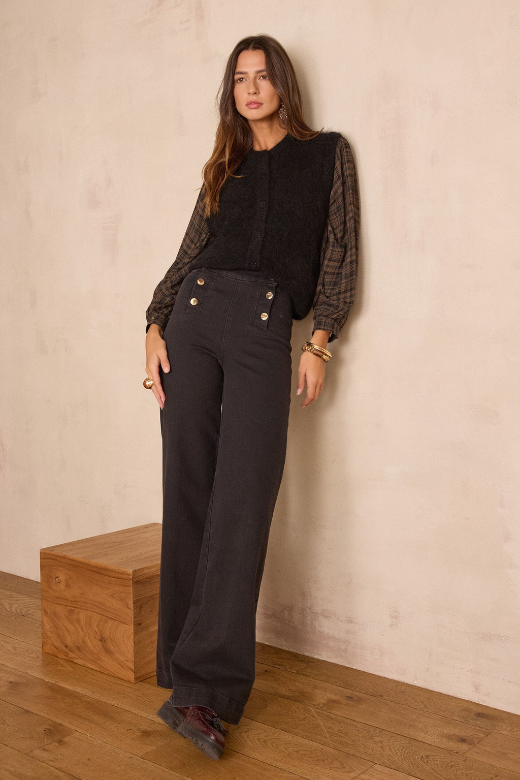 Oxan Denim Trousers - Black