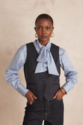 Abel Bis Striped Cardigan - Navy