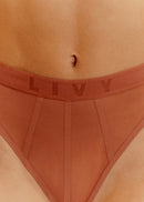 High Waist Tanga Blue Monday - Chesnut