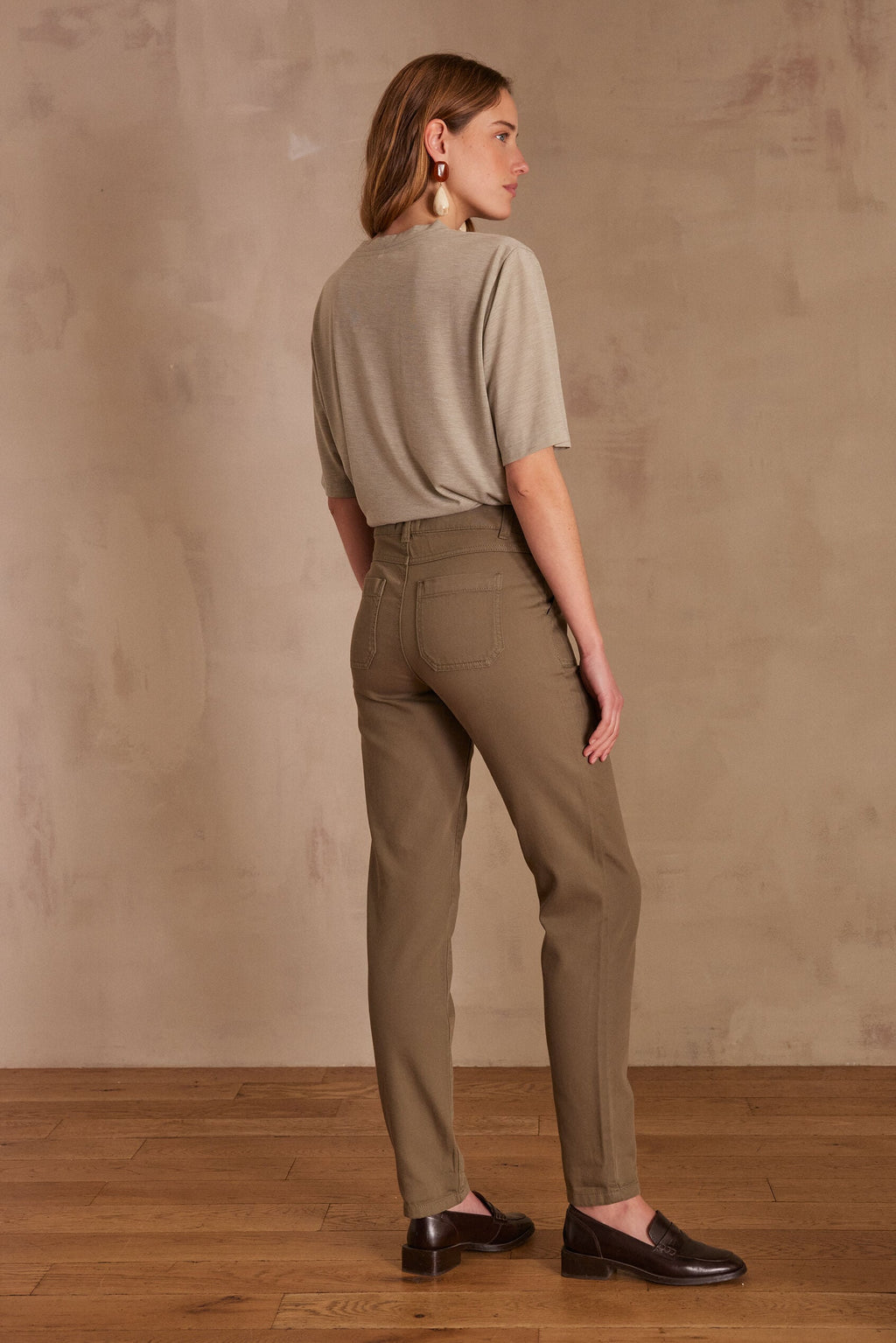Nalla Overdyed Trousers - Leaf