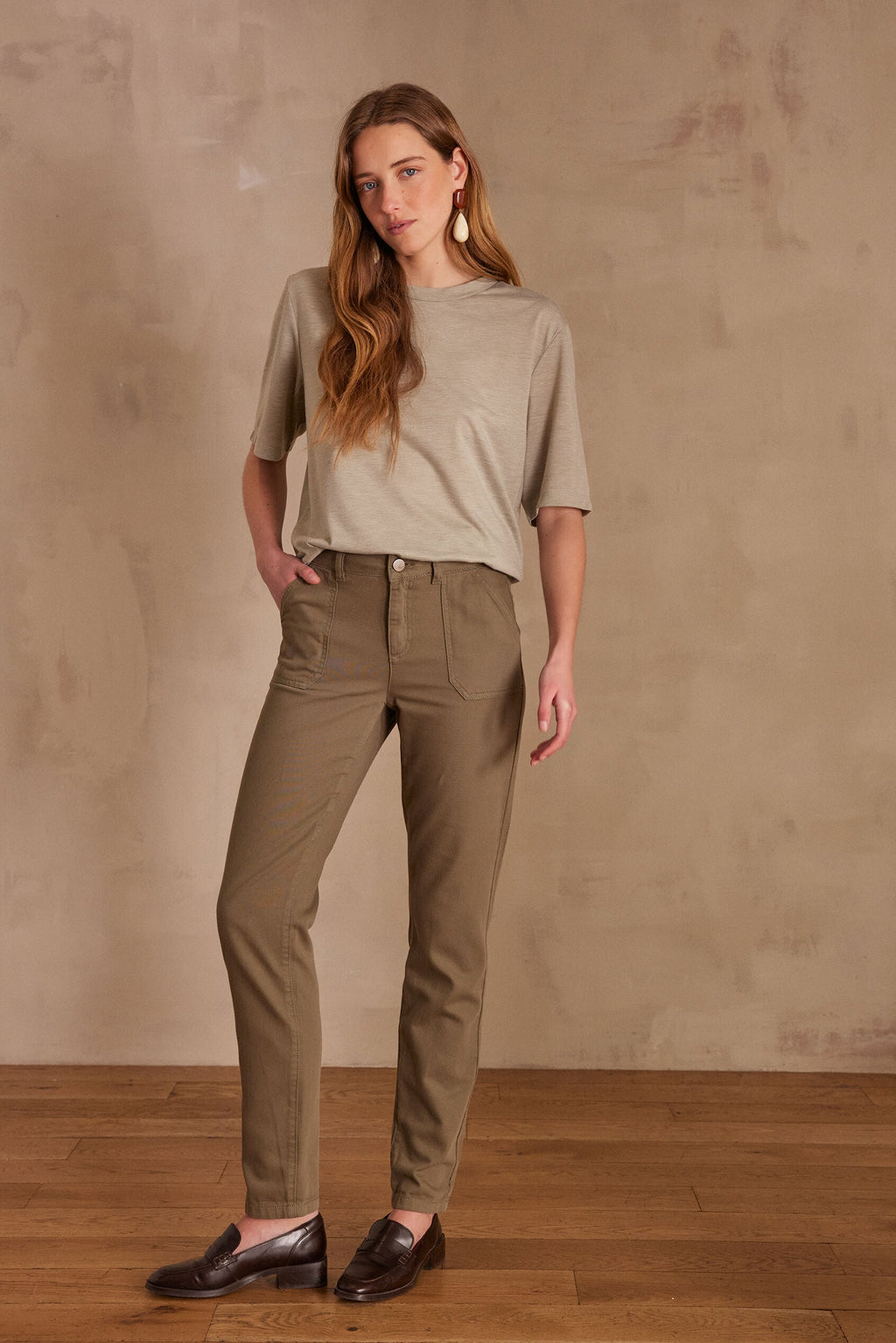 Nalla Overdyed Trousers - Leaf