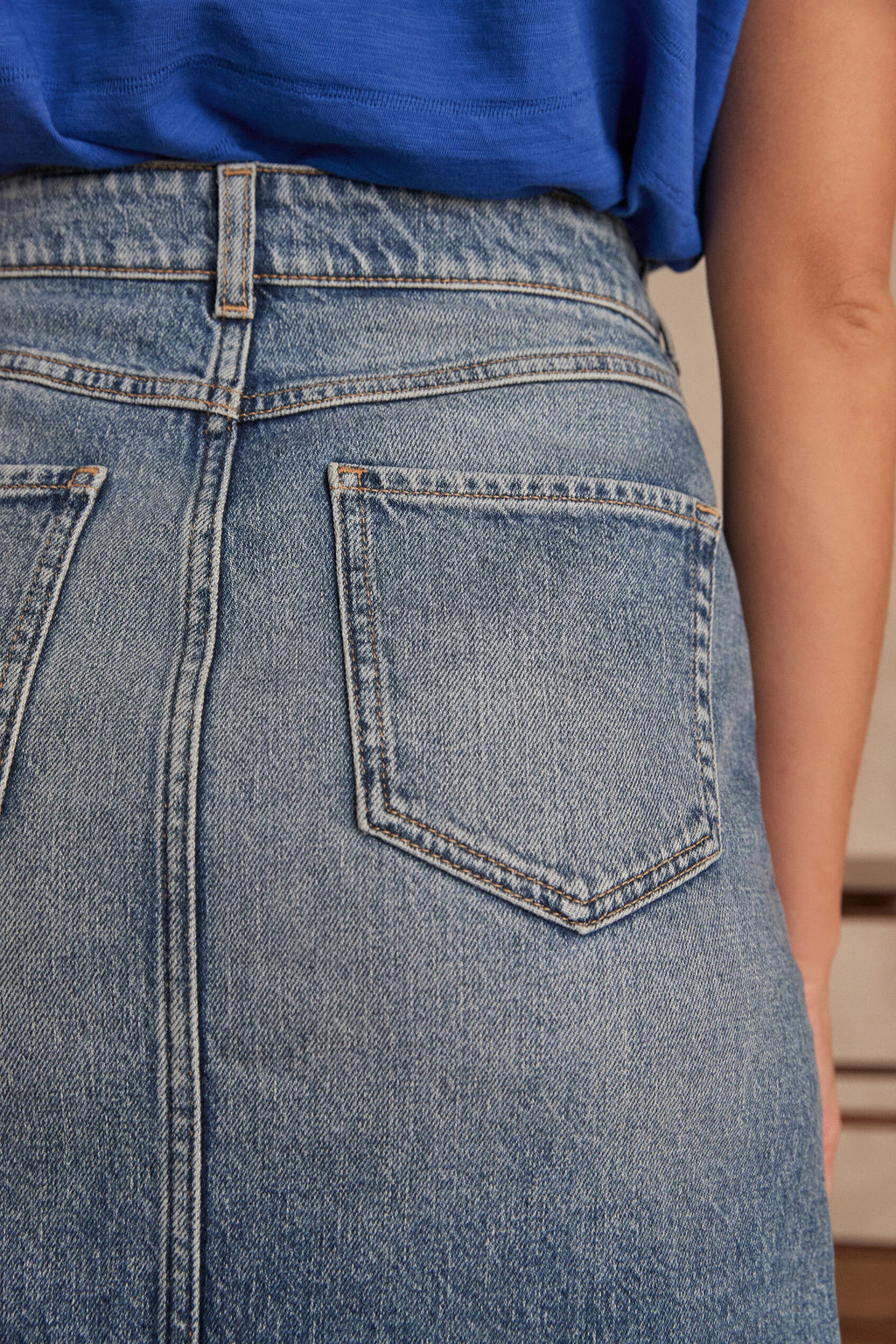 Flou Birdy Denim Skirt - Light Wash