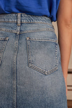 Flou Birdy Denim Skirt - Light Wash
