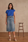 Flou Birdy Denim Skirt - Light Wash