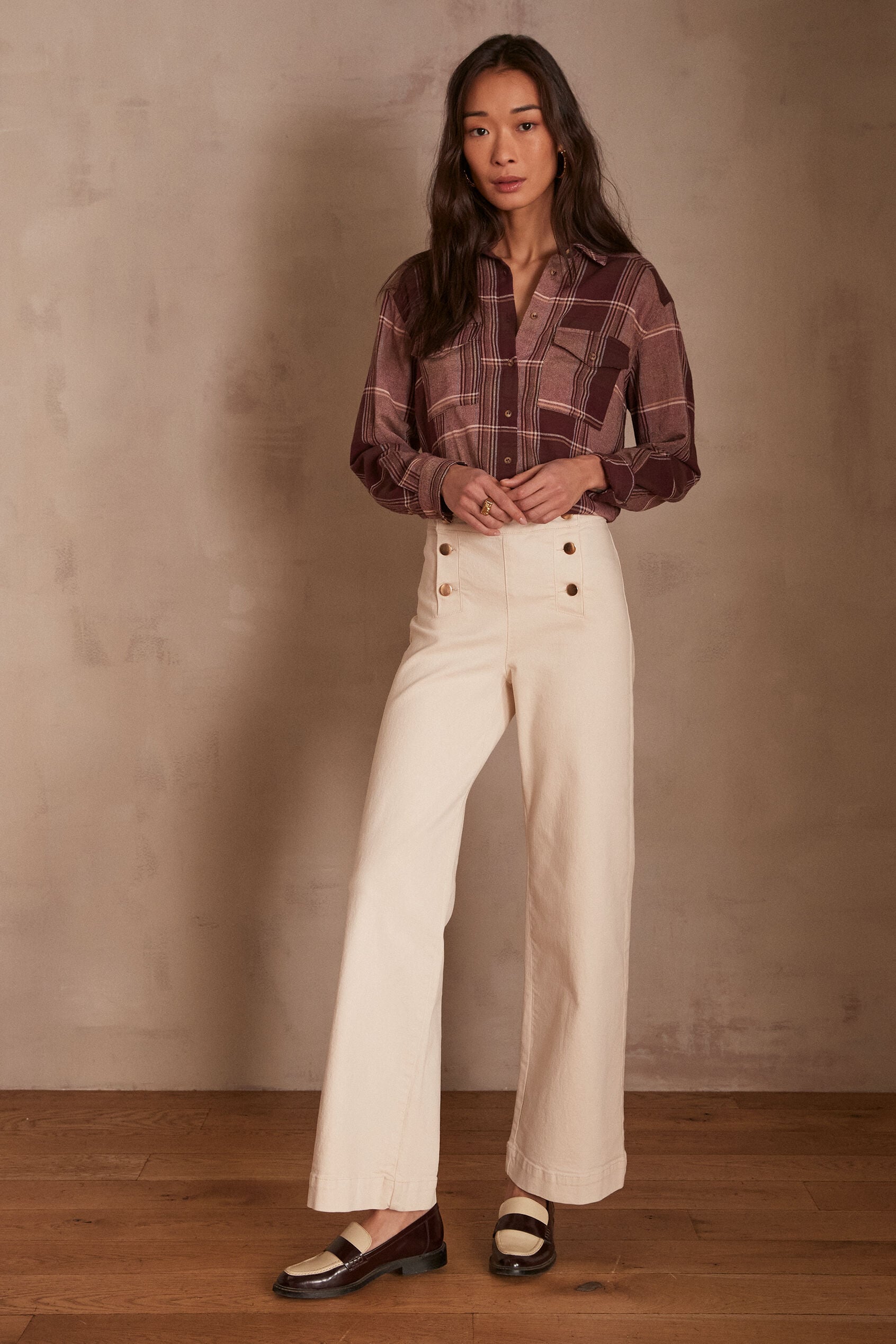 Oxan Overdyed Trousers - Cream